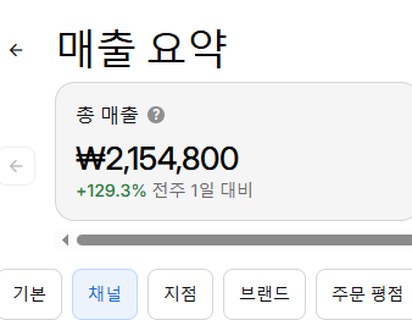 가맹점 POS 매출 요약 화면